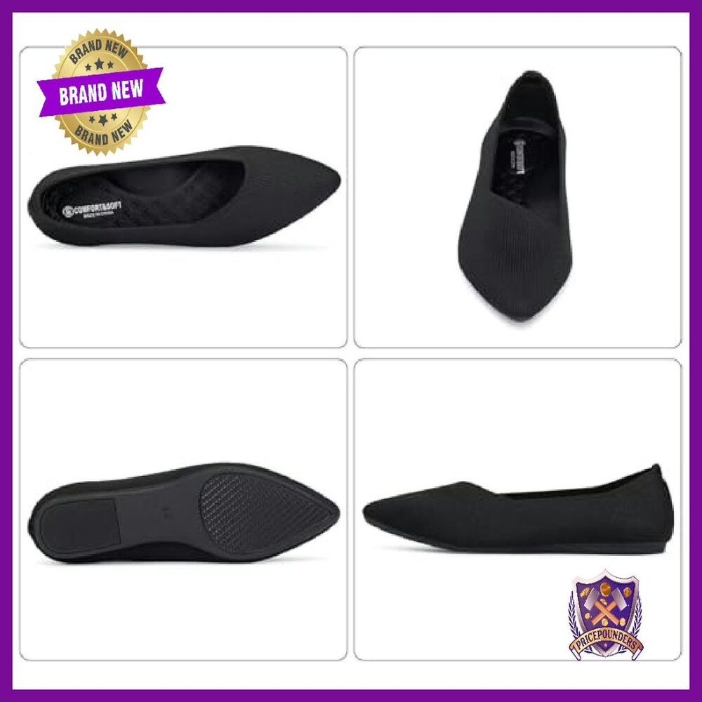 Wide Width Pointed Toe Flats Comfortable Foldable… - image 7